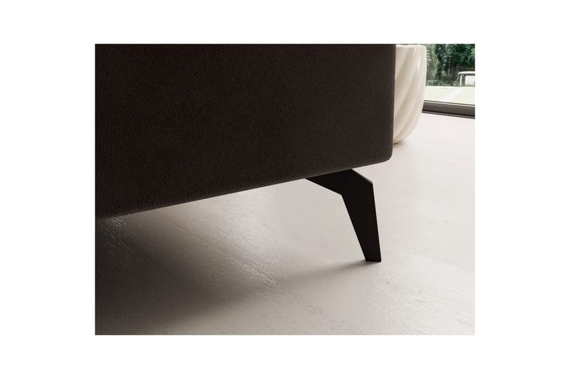 Hörnsoffa Eltap Solange 292x196x84 cm - Mat Velvet 29, Mörkbrun, Vänster - Möbler - Vardagsrum - Bäddsoffor
