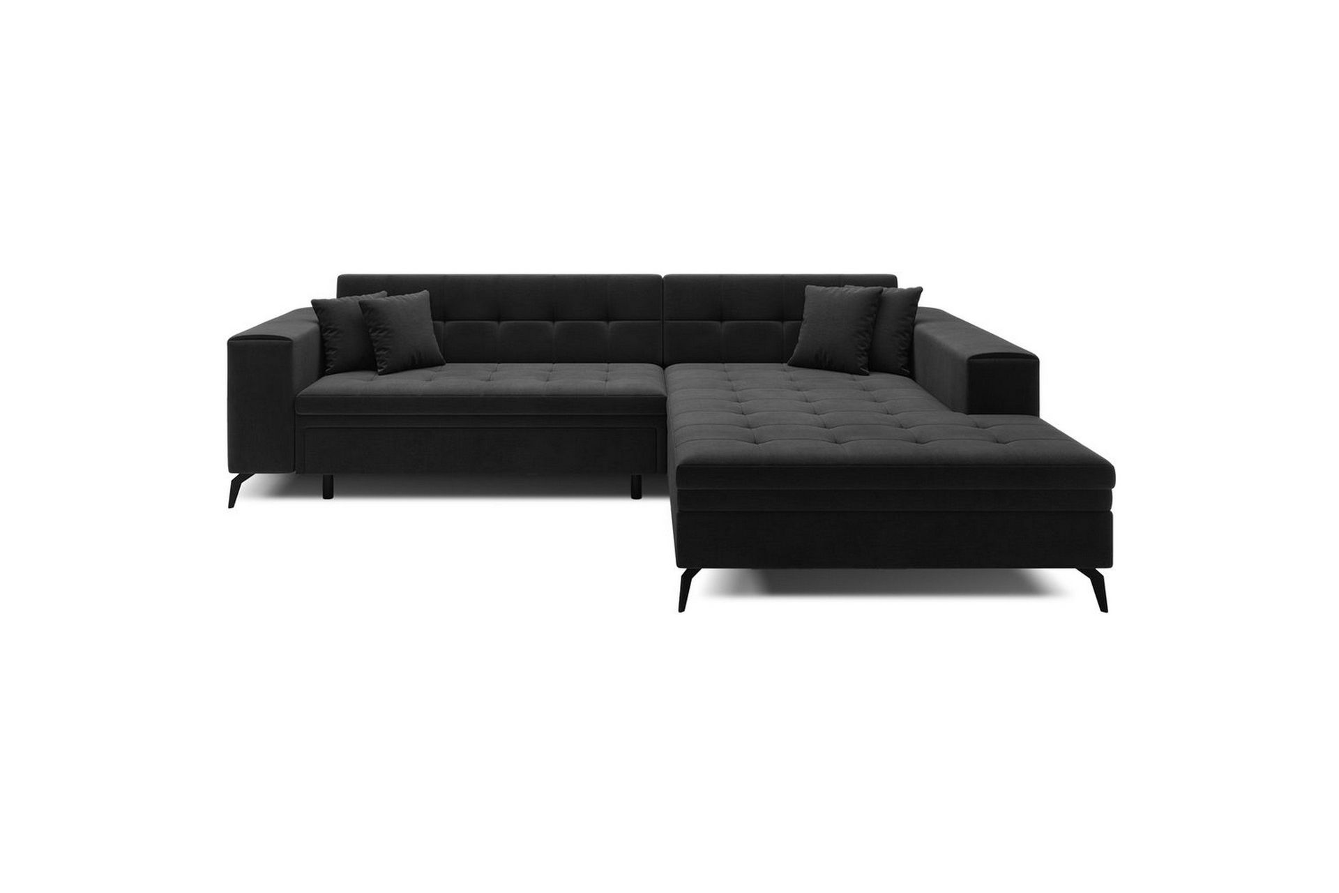 hörnsoffa eltap solange 292x196x84 cm - monolith 97, mörkgrå, höger