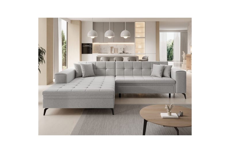 Hörnsoffa Eltap Solange 292x196x84 cm - Överdrag 02, Beige, Vänster - Möbler - Vardagsrum - Bäddsoffor