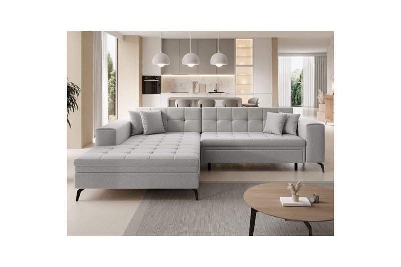 Hörnsoffa Eltap Solange 292x196x84 cm - Överdrag 02, Beige, Vänster - Möbler - Vardagsrum - Bäddsoffor