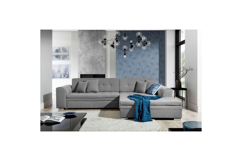 Hörnsoffa Eltap Sorento 296x194x78 cm - Inari 91, Grå, Höger - Möbler - Vardagsrum - Bäddsoffor