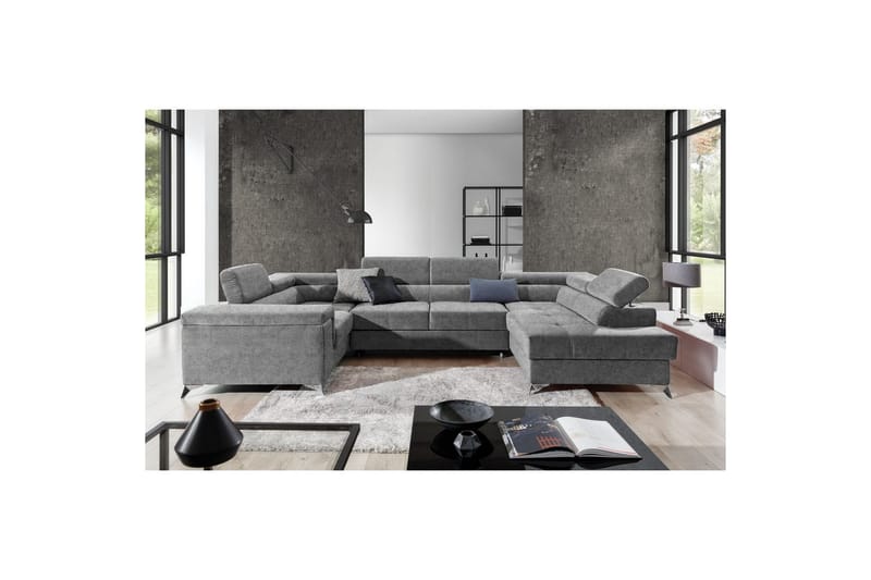 Hörnsoffa Eltap Thiago 342x208x88 cm - Gusto 86, Mörkgrå, Höger - Möbler - Vardagsrum - Bäddsoffor - Hörnbäddsoffa