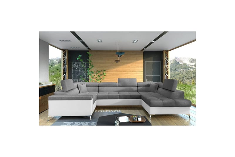 Hörnsoffa Eltap Thiago 342x208x88 cm, Sawana 05, Soft 17, Grå, Höger