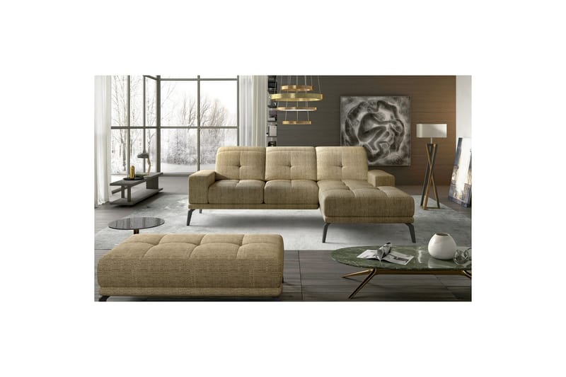 Hörnsoffa Eltap Torrense 265x175x98 cm - Berlin 03, Beige, Höger - Möbler - Vardagsrum - Bäddsoffor