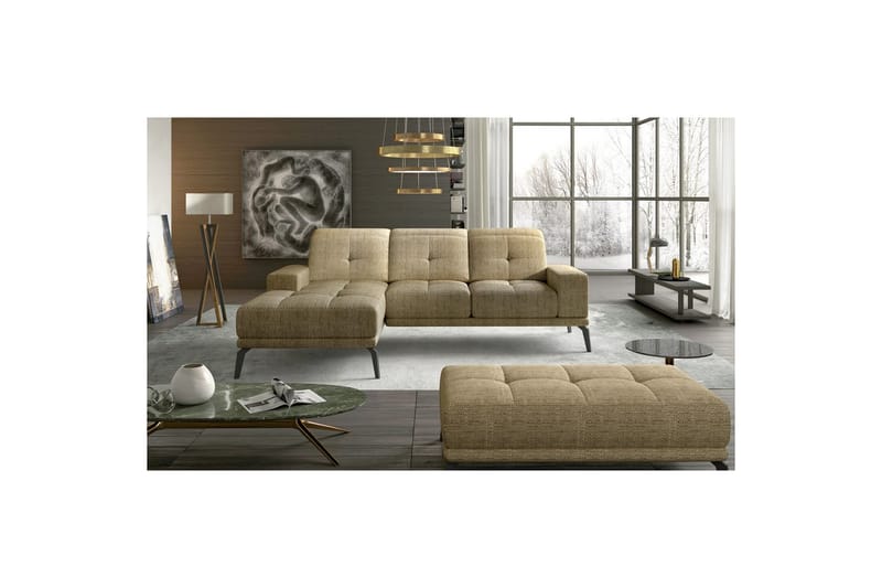 Hörnsoffa Eltap Torrense 265x175x98 cm - Berlin 03, Beige, Vänster - Möbler - Vardagsrum - Bäddsoffor