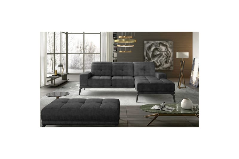 Hörnsoffa Eltap Torrense 265x175x98 cm - Dora 95, Grå, Höger - Möbler - Vardagsrum - Bäddsoffor