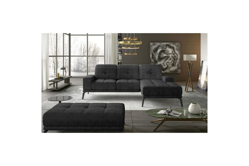 Hörnsoffa Eltap Torrense 265x175x98 cm - Dora 96, Grå, Höger - Möbler - Vardagsrum - Bäddsoffor