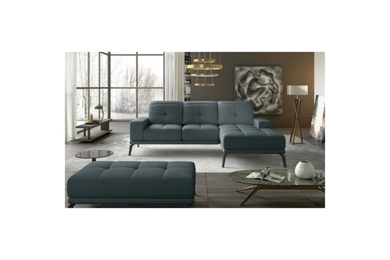 Hörnsoffa Eltap Torrense 265x175x98 cm - Grande 75, Blå, Höger - Möbler - Vardagsrum - Bäddsoffor