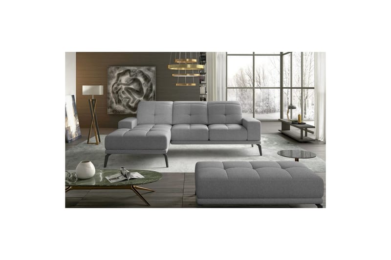 Hörnsoffa Eltap Torrense 265x175x98 cm, Grande 81, Grå, Vänster