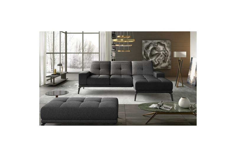 Hörnsoffa Eltap Torrense 265x175x98 cm - Inari 96, Grå, Höger - Möbler - Vardagsrum - Bäddsoffor