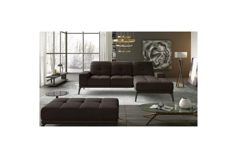 Hörnsoffa Eltap Torrense 265x175x98 cm - Monolith 29, Brun, Höger - Möbler - Vardagsrum - Bäddsoffor