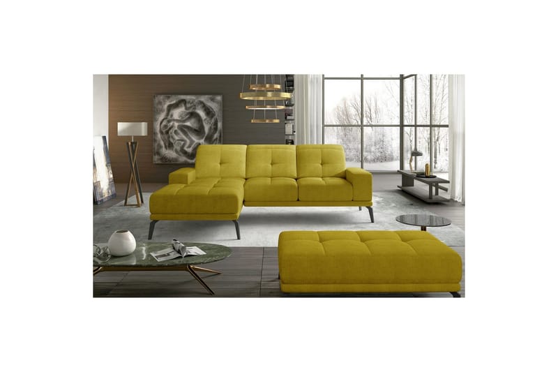 Hörnsoffa Eltap Torrense 265x175x98 cm - Omega 68, Gul, Vänster - Möbler - Vardagsrum - Bäddsoffor