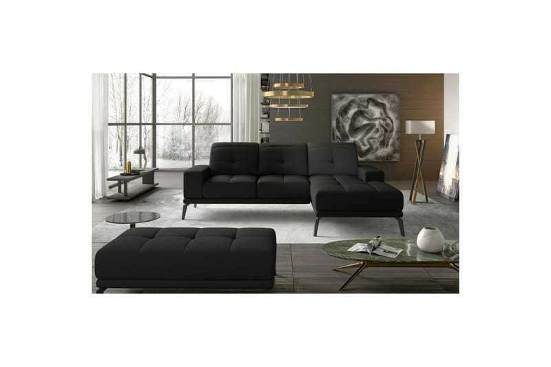 Hörnsoffa Eltap Torrense 265x175x98 cm - Sawana 14, Svart, Höger - Möbler - Vardagsrum - Bäddsoffor