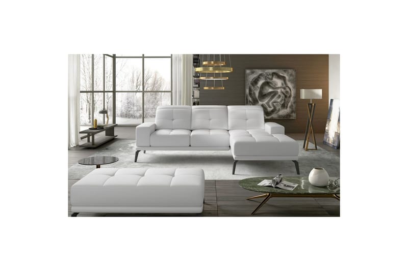 Hörnsoffa Eltap Torrense 265x175x98 cm - Soft 17, Vit, Höger - Möbler - Vardagsrum - Bäddsoffor
