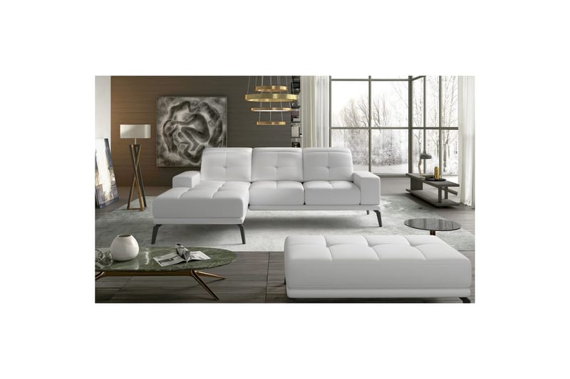 Hörnsoffa Eltap Torrense 265x175x98 cm - Soft 17, Vit, Vänster - Möbler - Vardagsrum - Bäddsoffor