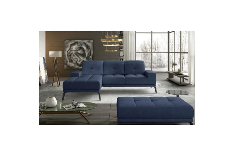 Hörnsoffa Eltap Torrense 265x175x98 cm - Soro 76, Blå, Vänster - Möbler - Vardagsrum - Bäddsoffor