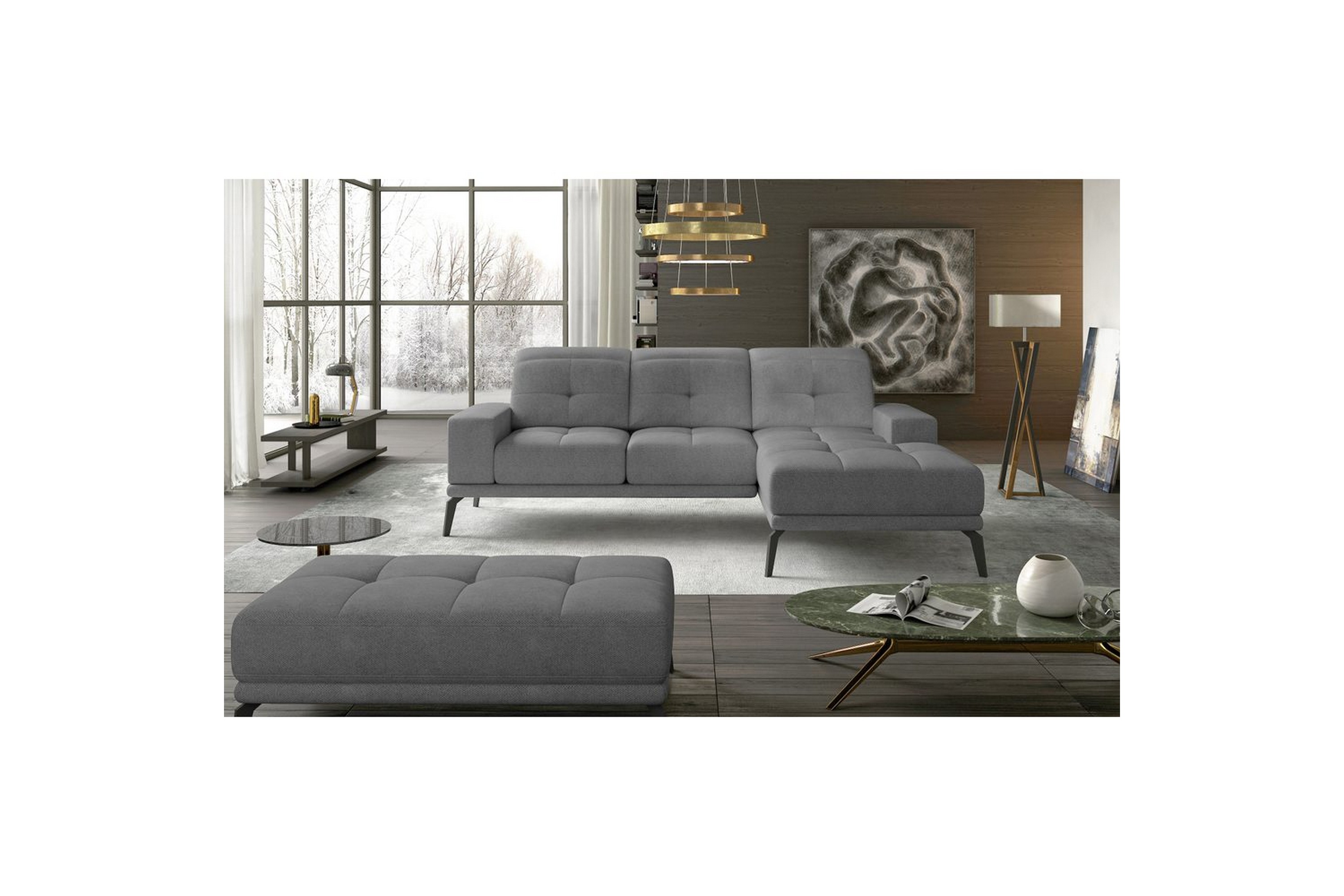 hörnsoffa eltap torrense 265x175x98 cm - soro 93, grå, höger