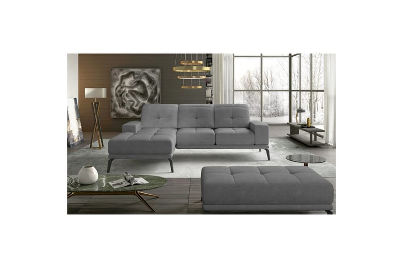 Hörnsoffa Eltap Torrense 265x175x98 cm - Soro 93, Grå, Vänster - Möbler - Vardagsrum - Bäddsoffor