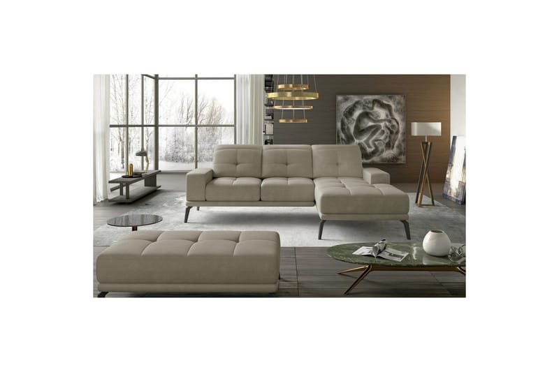 Hörnsoffa Eltap Torrense 265x175x98 cm - Paros 02, Beige, Höger - Möbler - Vardagsrum - Bäddsoffor
