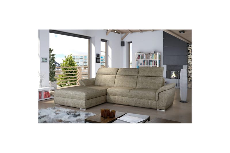 Hörnsoffa Eltap Trevisco 272x216x100 cm - Berlin 03, Beige, Vänster - Möbler - Vardagsrum - Bäddsoffor