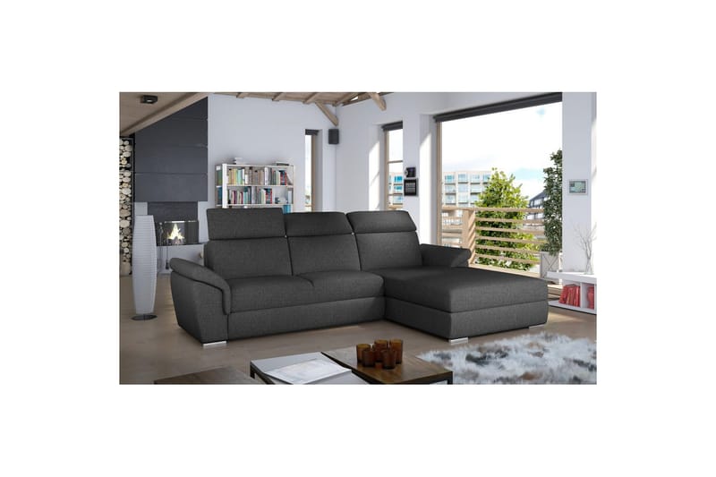 Hörnsoffa Eltap Trevisco 272x216x100 cm - Inari 96, Mörkgrå, Höger - Möbler - Vardagsrum - Bäddsoffor