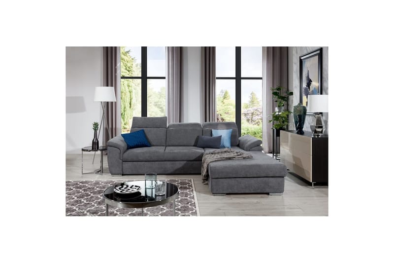 Hörnsoffa Eltap Trevisco 272x216x100 cm, Omega 13, Grå, Höger