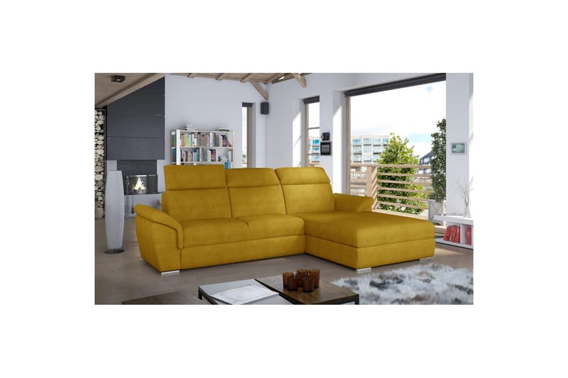 Hörnsoffa Eltap Trevisco 272x216x100 cm - Omega 68, Gul, Höger - Möbler - Vardagsrum - Bäddsoffor
