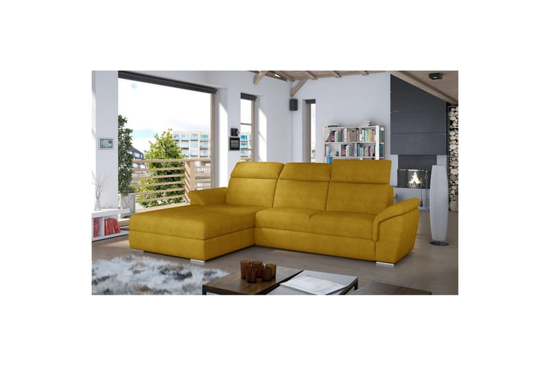 Hörnsoffa Eltap Trevisco 272x216x100 cm - Omega 68, Gul, Vänster - Möbler - Vardagsrum - Bäddsoffor