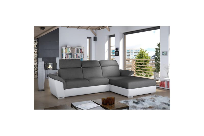 Hörnsoffa Eltap Trevisco 272x216x100 cm - Sawana 05, Soft 17, Mörkgrå, Höger - Möbler - Vardagsrum - Bäddsoffor