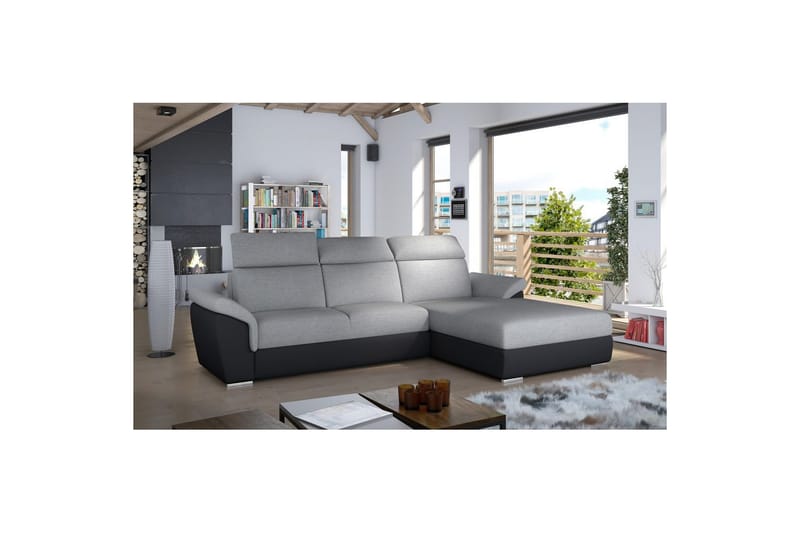 Hörnsoffa Eltap Trevisco 272x216x100 cm - Sawana 21, Soft 11, Grå, Höger - Möbler - Vardagsrum - Bäddsoffor