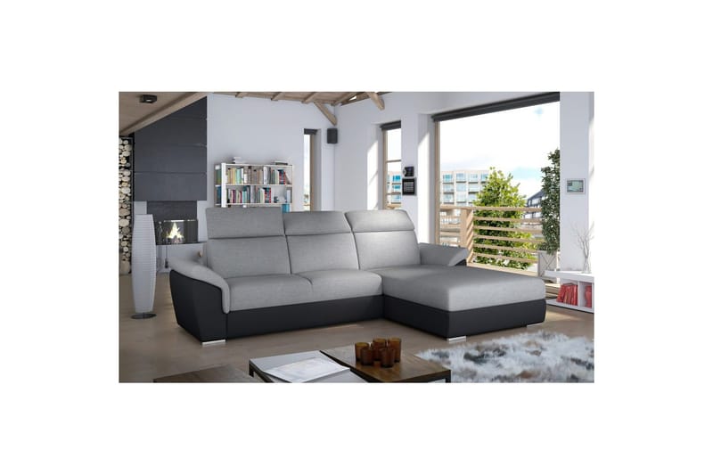 Hörnsoffa Eltap Trevisco 272x216x100 cm - Sawana 21, Soft 11, Grå, Höger - Möbler - Vardagsrum - Bäddsoffor