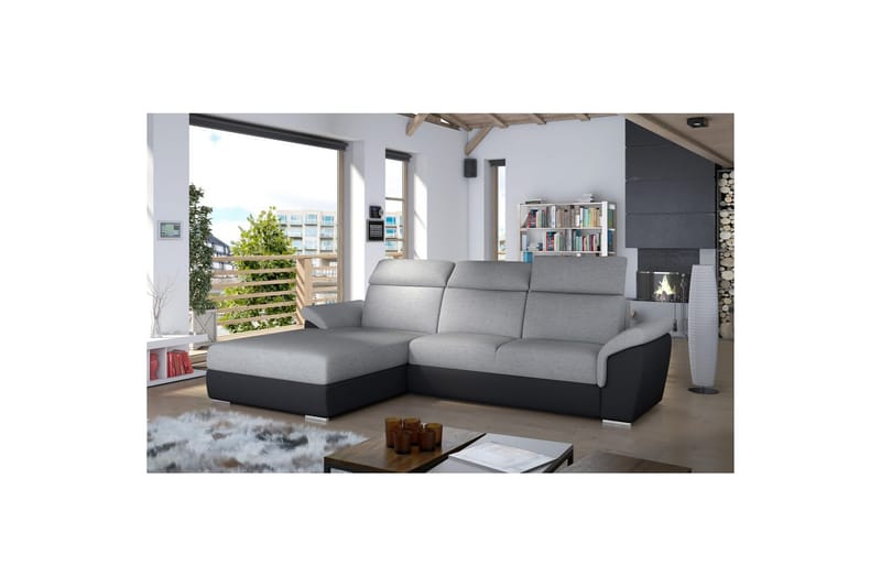 Hörnsoffa Eltap Trevisco 272x216x100 cm - Sawana 21, Soft 11, Grå, Vänster - Möbler - Vardagsrum - Bäddsoffor