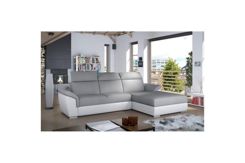 Hörnsoffa Eltap Trevisco 272x216x100 cm - Sawana 21, Soft 17, Grå, Höger - Möbler - Vardagsrum - Bäddsoffor