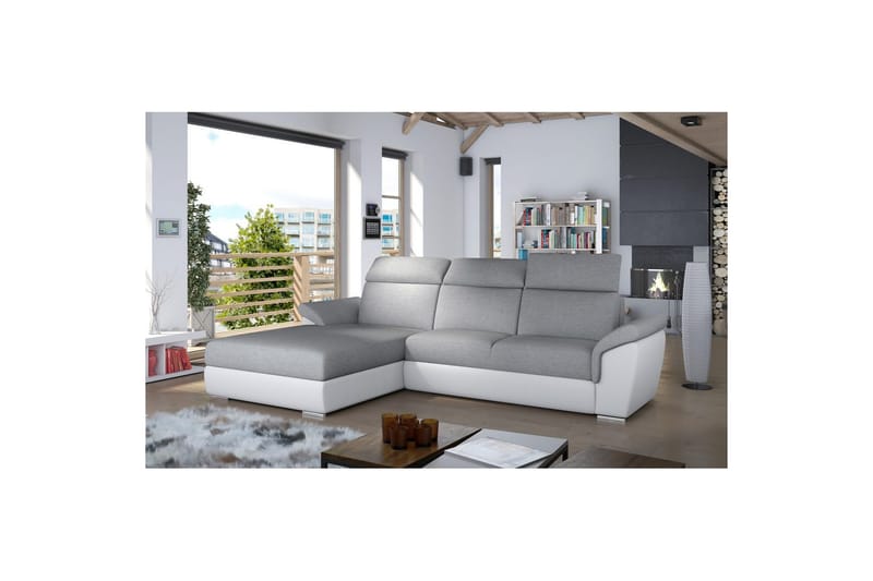 Hörnsoffa Eltap Trevisco 272x216x100 cm - Sawana 21, Soft 17, Grå, Vänster - Möbler - Vardagsrum - Bäddsoffor