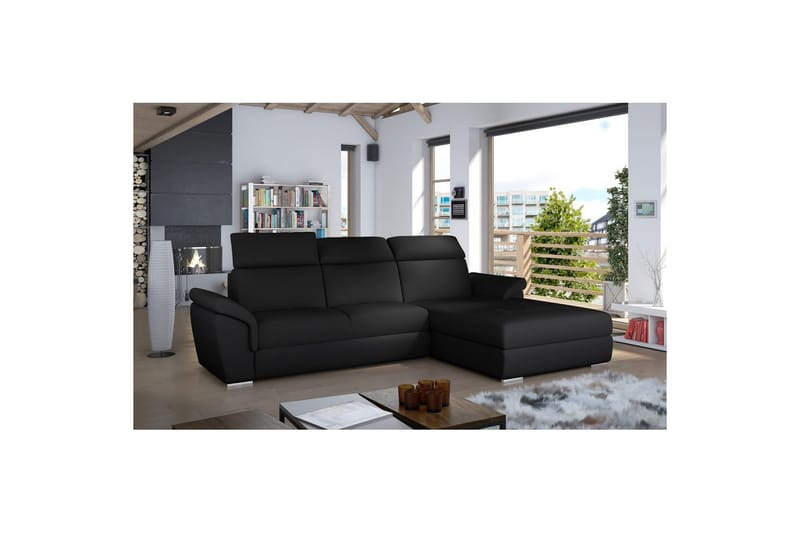 Hörnsoffa Eltap Trevisco 272x216x100 cm - Soft 11, Svart, Höger - Möbler - Vardagsrum - Bäddsoffor