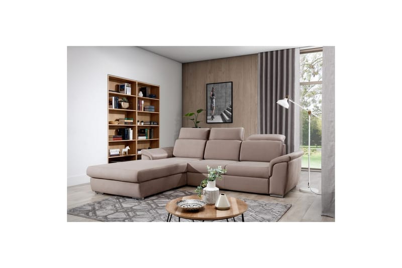Hörnsoffa Eltap Trevisco 272x216x100 cm - Solar 16, Beige, Vänster - Möbler - Vardagsrum - Bäddsoffor