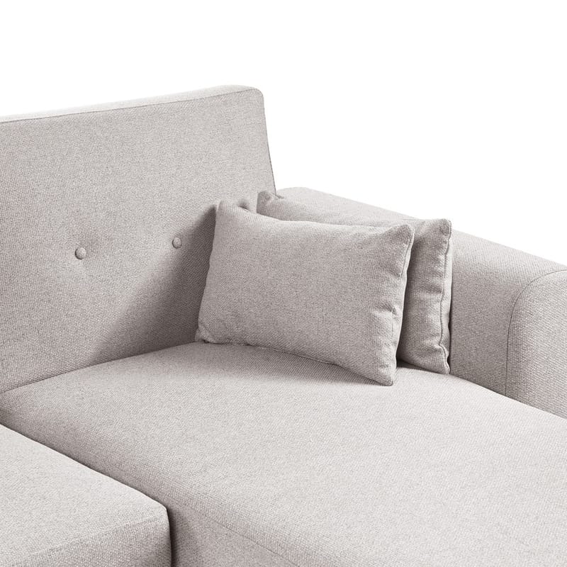 Hörnsoffa Kaarina - Grå, brun - Möbler - Vardagsrum - Bäddsoffor - Hörnbäddsoffa