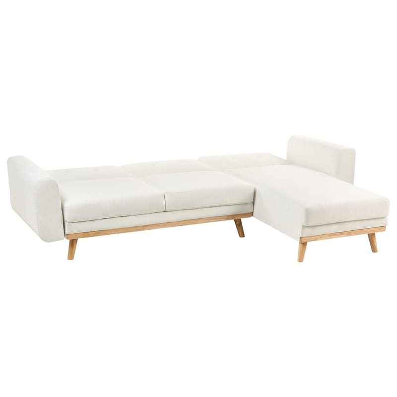 Hörnsoffa Kaarina - Vit, brun - Möbler - Vardagsrum - Bäddsoffor - Hörnbäddsoffa