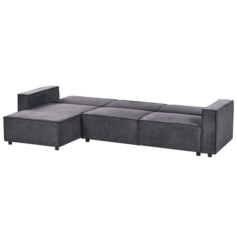 Hörnsoffa Romedal II - Grå, svart/Högervänd - Möbler - Vardagsrum - Bäddsoffor - Hörnbäddsoffa