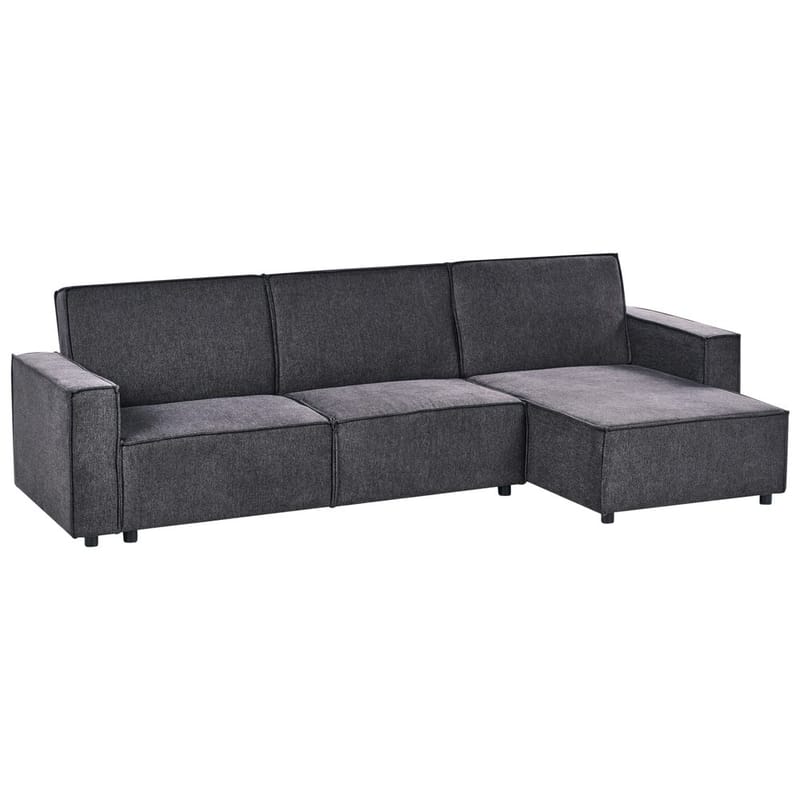 Hörnsoffa Romedal II - Grå, svart/Vänstervänd - Möbler - Vardagsrum - Bäddsoffor - Hörnbäddsoffa