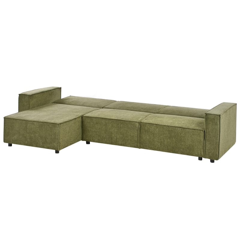 Hörnsoffa Romedal II - Grön, Svart/Högervänd - Möbler - Vardagsrum - Bäddsoffor - Hörnbäddsoffa