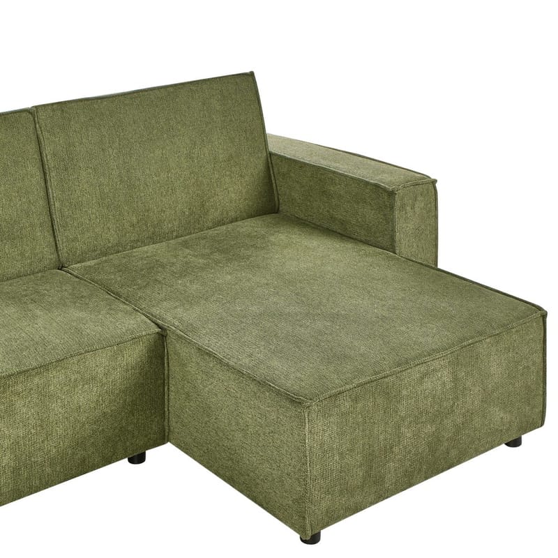 Hörnsoffa Romedal II - Grön, Svart/Vänstervänd - Möbler - Vardagsrum - Bäddsoffor - Hörnbäddsoffa