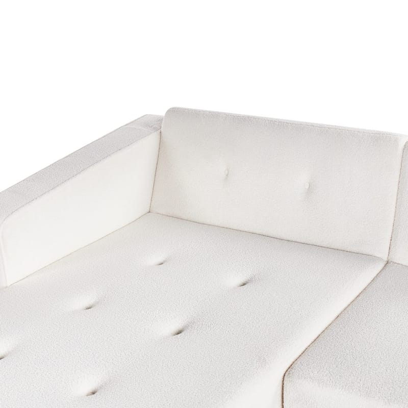 Hörnsoffa Vadso - Vit, ljust trä/Högervänd - Möbler - Vardagsrum - Bäddsoffor - Hörnbäddsoffa