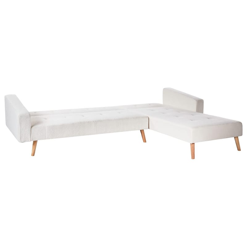 Hörnsoffa Vadso - Vit, ljust trä/Vänstervänd - Möbler - Vardagsrum - Bäddsoffor - Hörnbäddsoffa