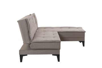Hunterville 4-sits Höger L-formad Längsbäddad Bäddsoffa 107x225 cm i Tyg - Beige - Möbler - Vardagsrum - Bäddsoffor