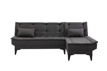 Hunterville 4-sits L-formad Bäddsoffa 107x225 cm i Tyg - Grå - Möbler - Vardagsrum - Bäddsoffor