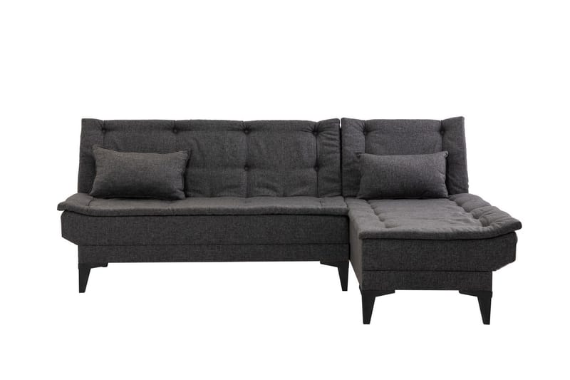 Hunterville 4-sits L-formad Bäddsoffa 107x225 cm i Tyg - Grå - Möbler - Vardagsrum - Bäddsoffor