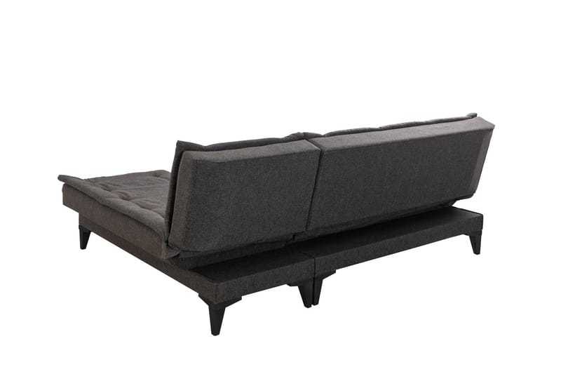 Hunterville 4-sits L-formad Bäddsoffa 107x225 cm i Tyg - Grå - Möbler - Vardagsrum - Bäddsoffor