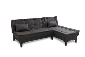 Hunterville 4-sits L-formad Bäddsoffa 107x225 cm i Tyg - Grå - Möbler - Vardagsrum - Bäddsoffor