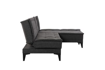 Hunterville 4-sits L-formad Bäddsoffa 107x225 cm i Tyg - Grå - Möbler - Vardagsrum - Bäddsoffor